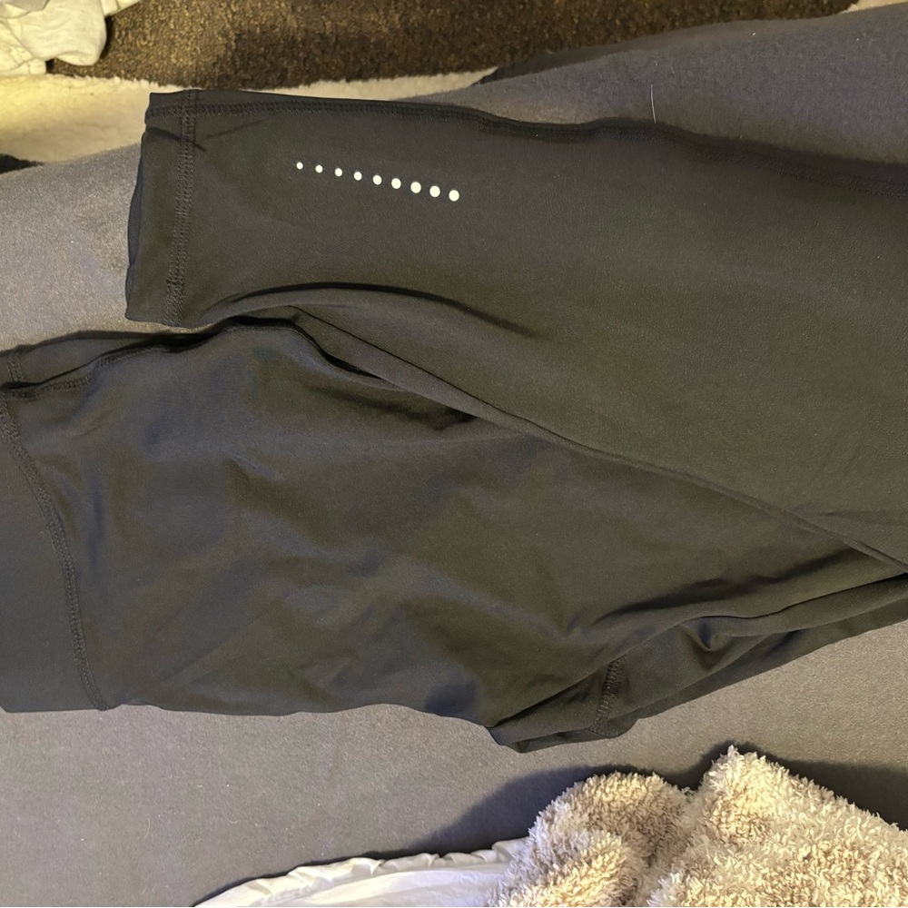 Black Leggings with White Dot Detail